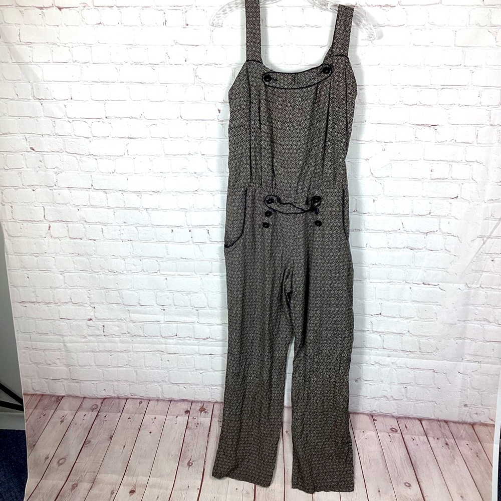 Anthropologie Daughters of the Liberation Floral Medallion Jumpsuit Women’s Sz 8